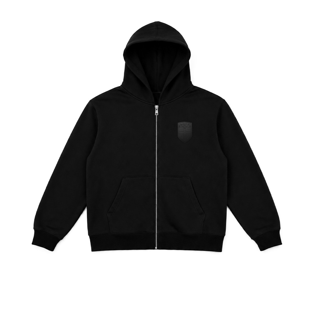 Fanhaus NFF Norge VM 2026 Crest Zip Hettegenser Sort