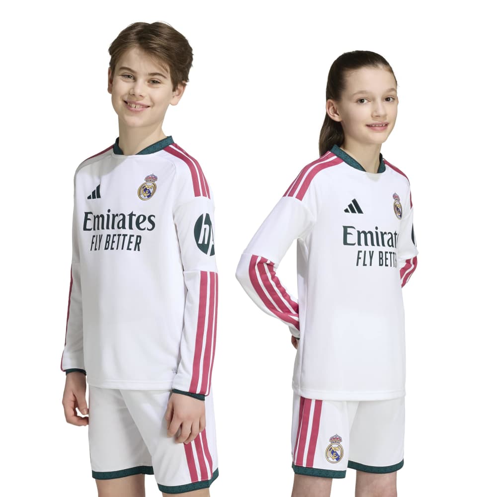 Adidas Real Madrid Langermet Fotballdrakt 26/27 Barn Hjemme