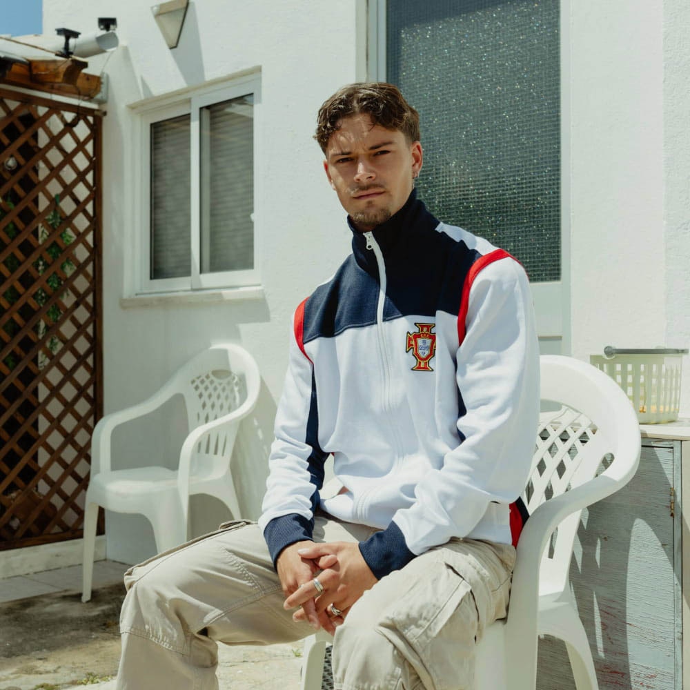 Copa Portugal 1986 Retro Fotballjakke Hvit/Marine