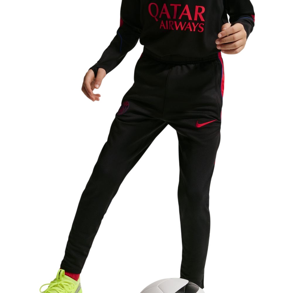 Nike PSG Dri-FIT Strike Fotballbukse 26/27 Barn Sort/Rød