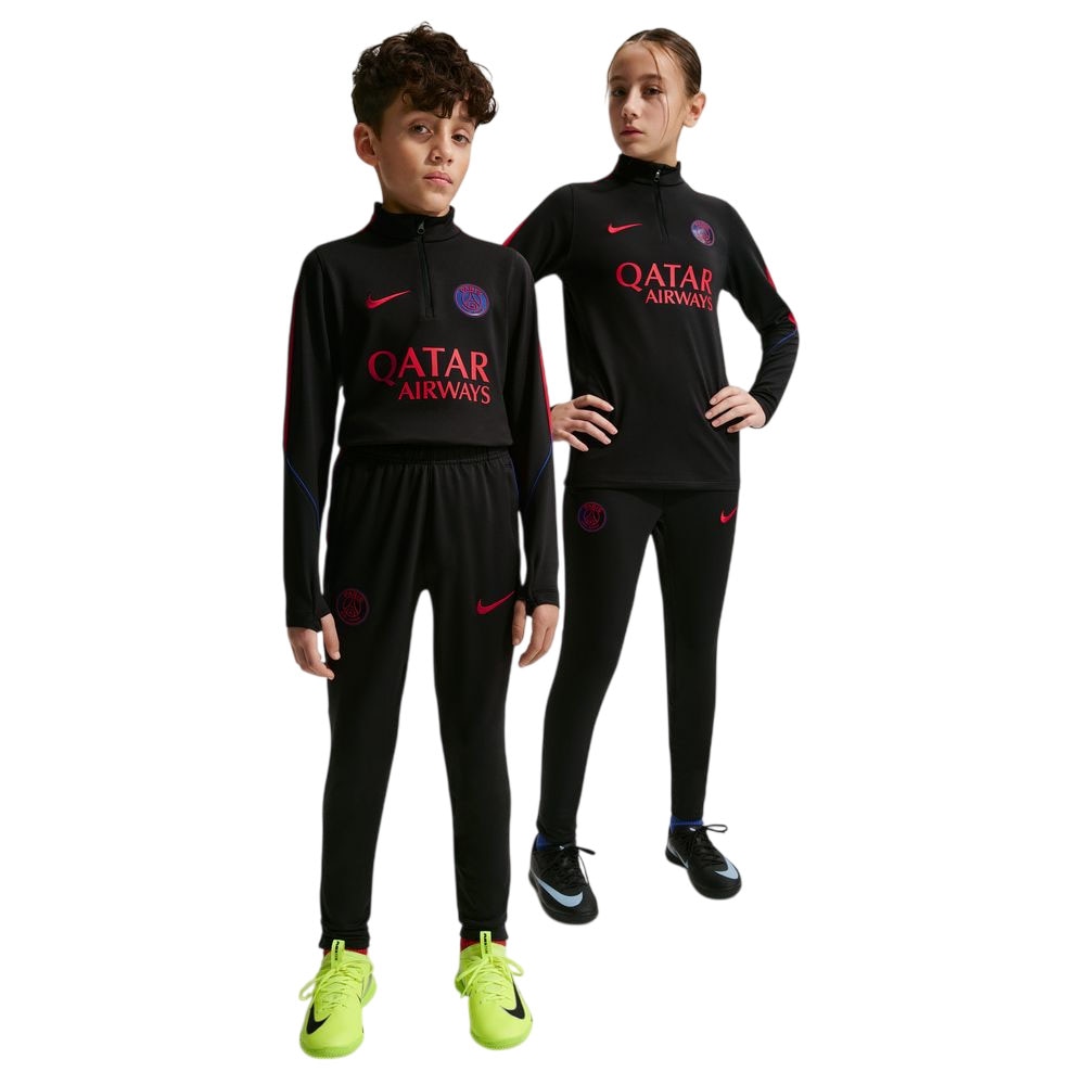 Nike PSG Dri-FIT Strike Fotballbukse 26/27 Barn Sort/Rød