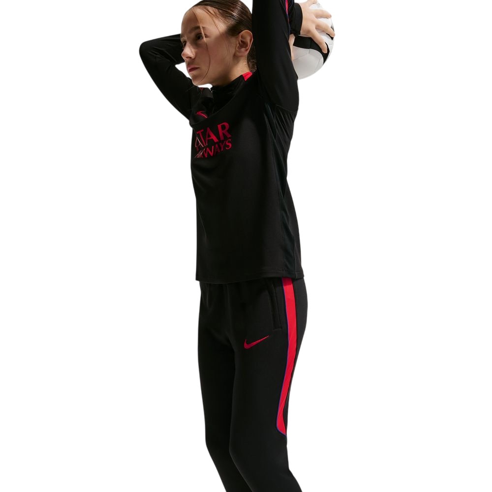 Nike PSG Dri-FIT Strike Fotballbukse 26/27 Barn Sort/Rød