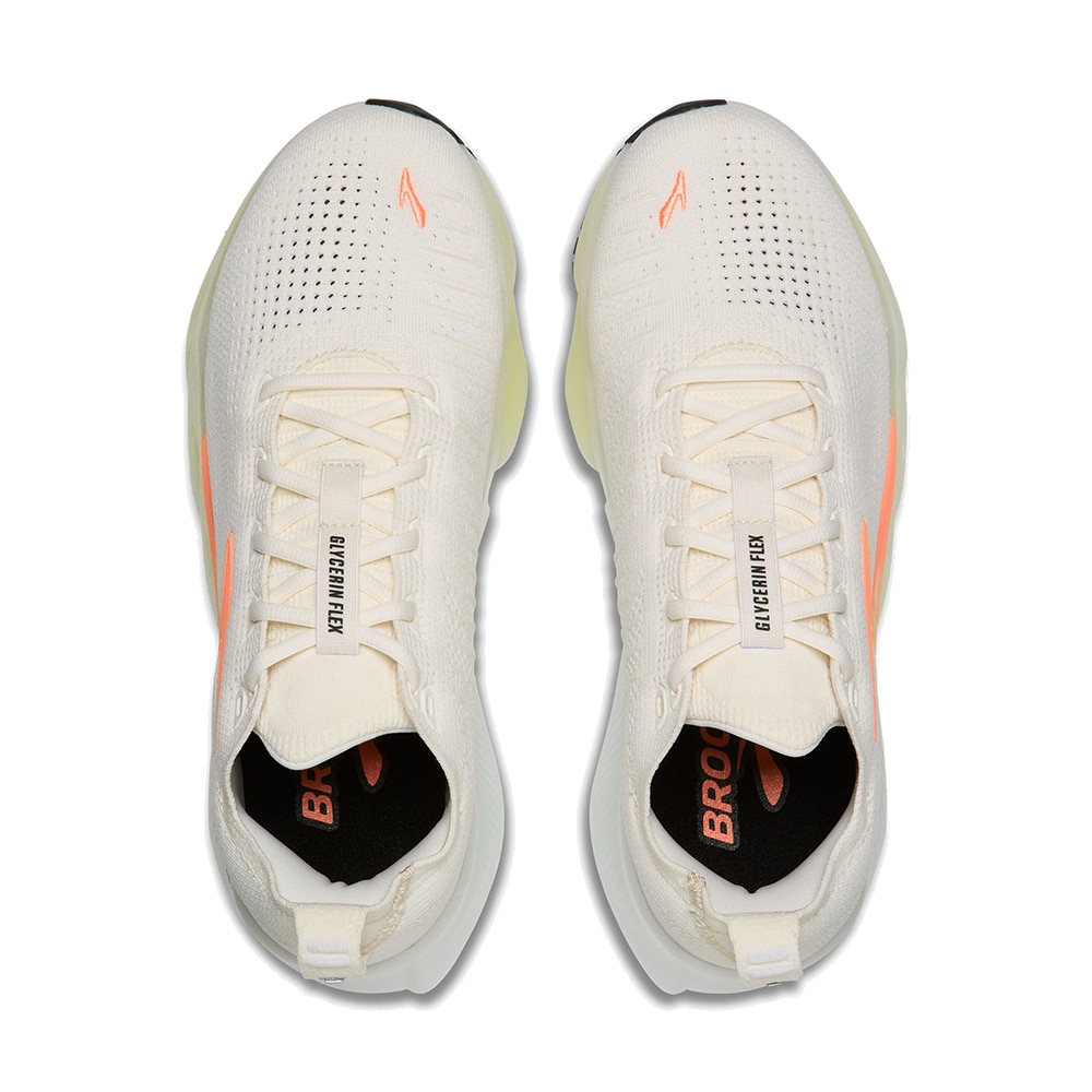 Brooks Glycerin Flex Løpesko Dame Hvit/Oransje