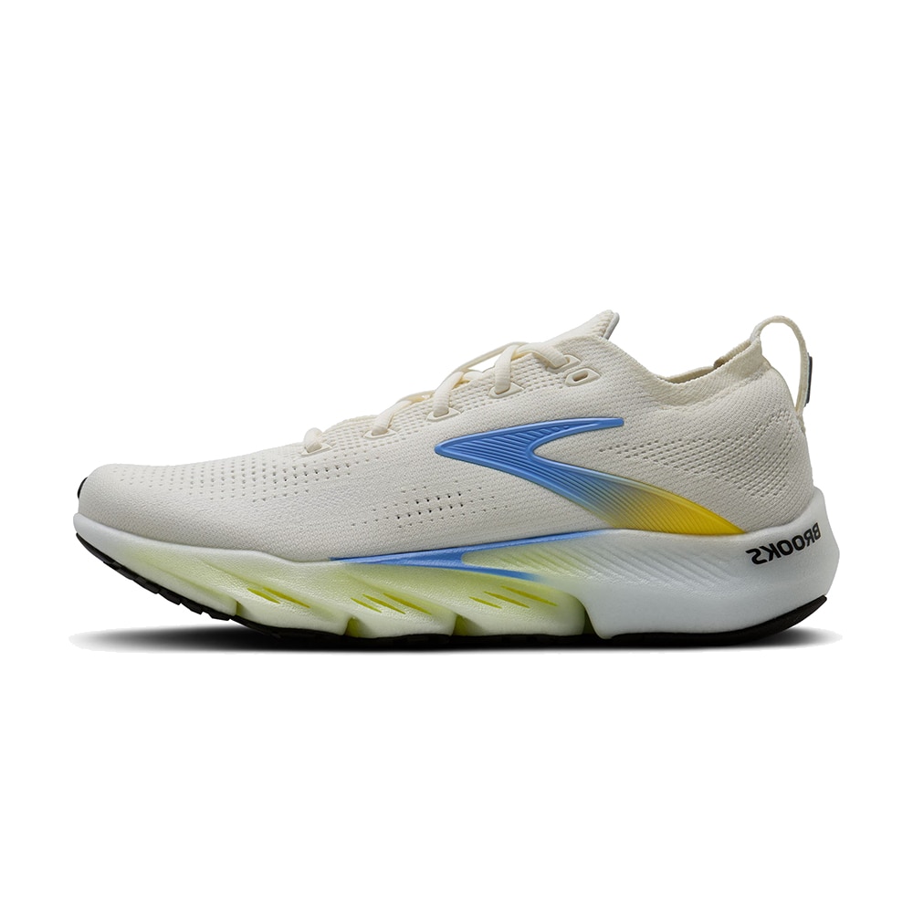 Brooks Glycerin Flex Løpesko Herre Hvit/Blå/Gul