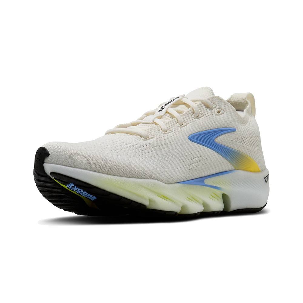 Brooks Glycerin Flex Løpesko Herre Hvit/Blå/Gul