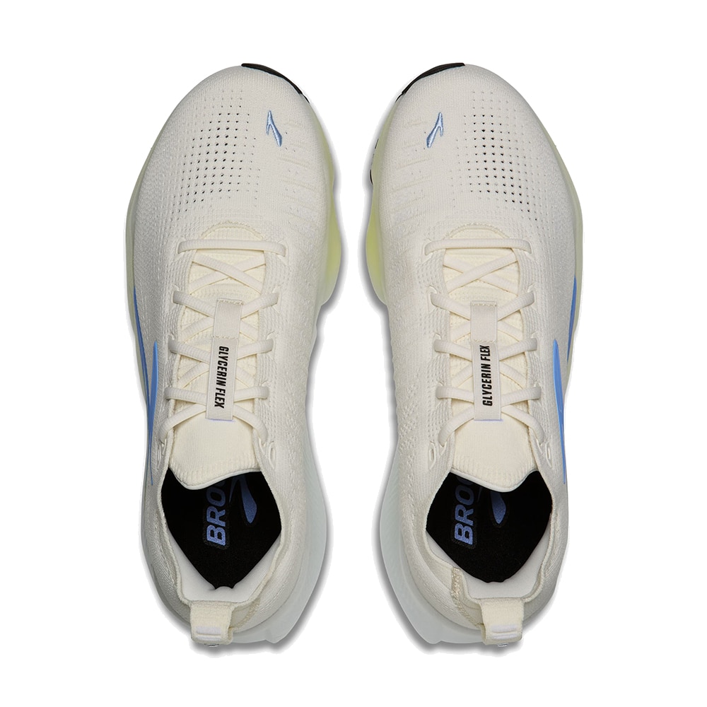 Brooks Glycerin Flex Løpesko Herre Hvit/Blå/Gul