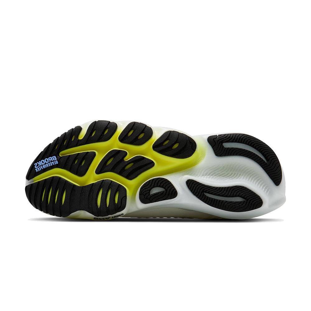 Brooks Glycerin Flex Løpesko Herre Hvit/Blå/Gul