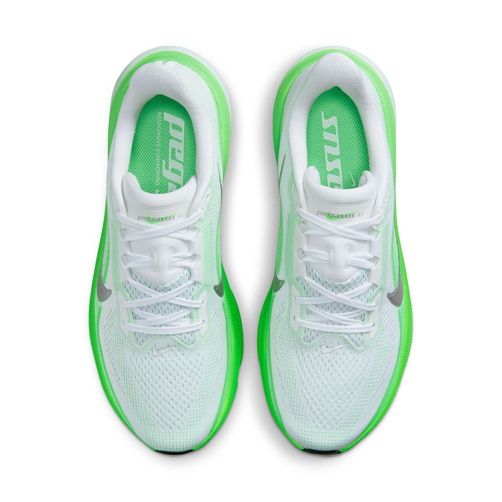Nike Air Zoom Pegasus 42 Løpesko Dame Hvit/Grønn