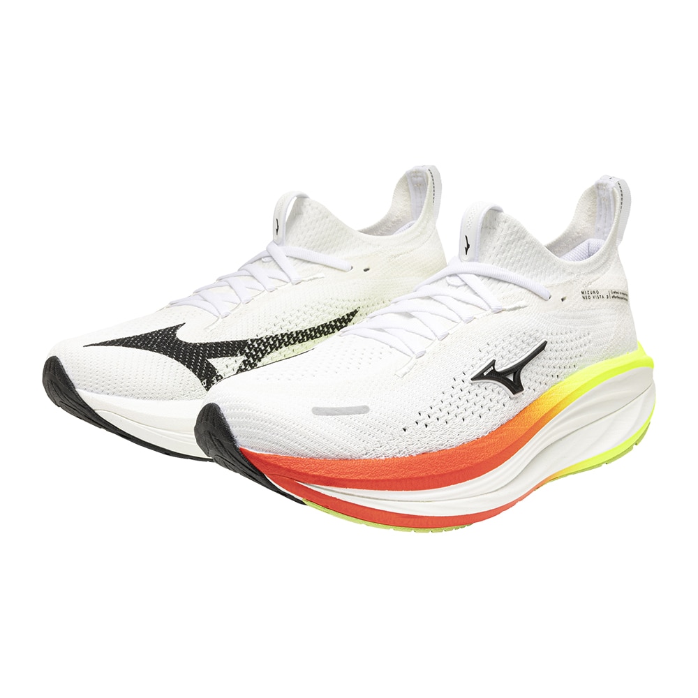 Mizuno Neo Vista 3 Løpesko Herre Hvit/Sort/Oransje
