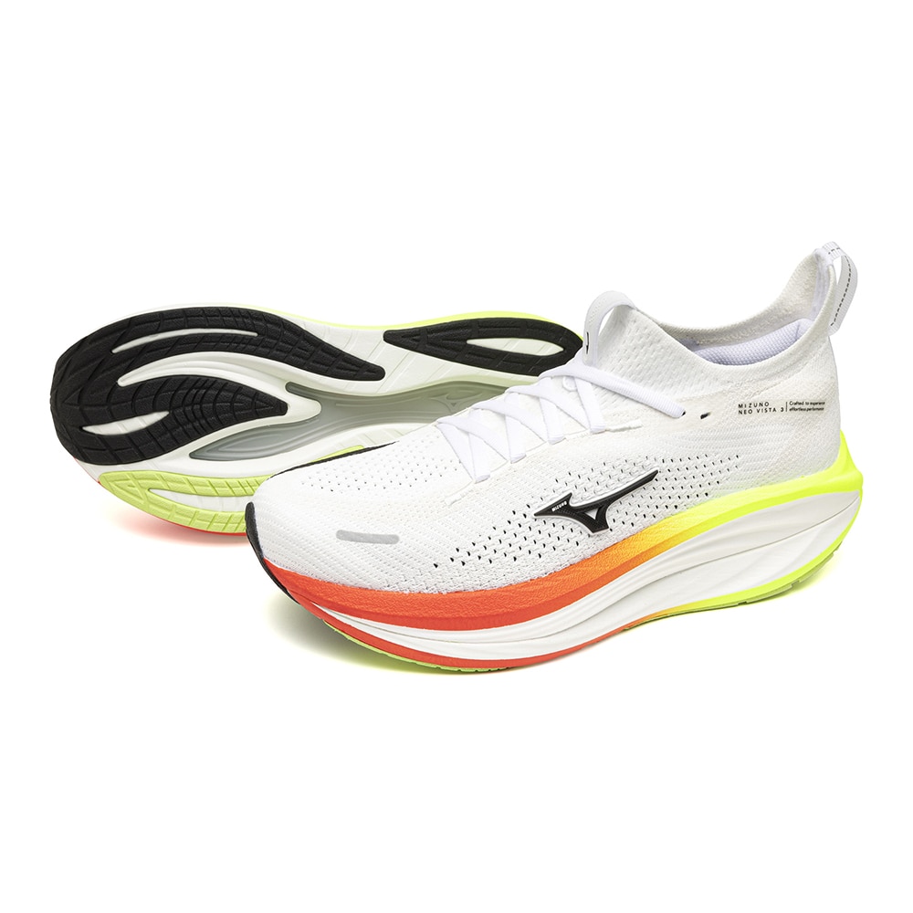 Mizuno Neo Vista 3 Løpesko Herre Hvit/Sort/Oransje