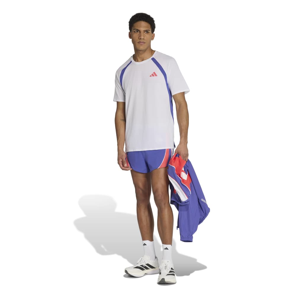 Adidas Adizero Archive T-skjorte Herre Hvit/Blå