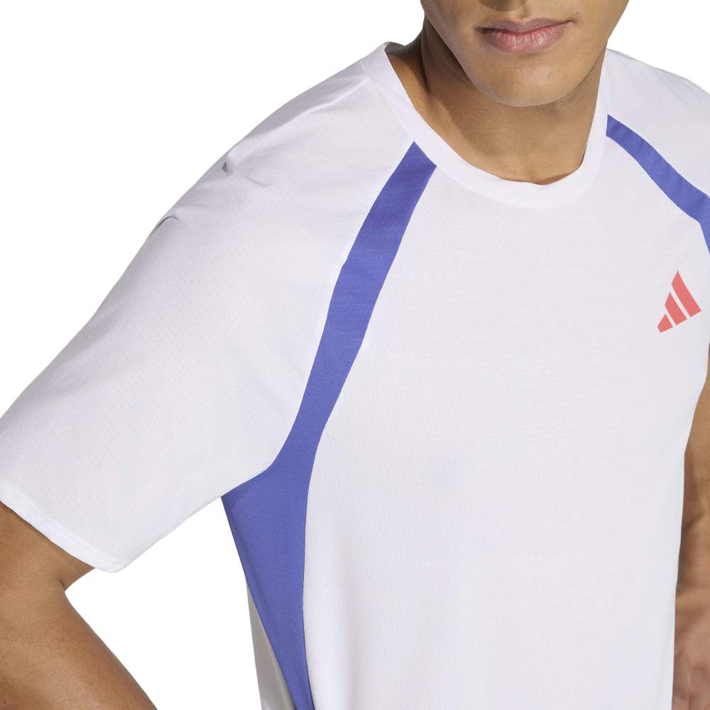 Adidas Adizero Archive T-skjorte Herre Hvit/Blå