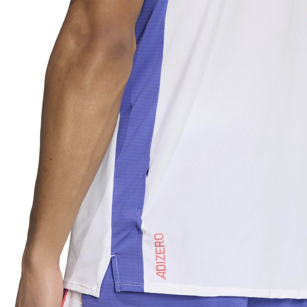 Adidas Adizero Archive T-skjorte Herre Hvit/Blå