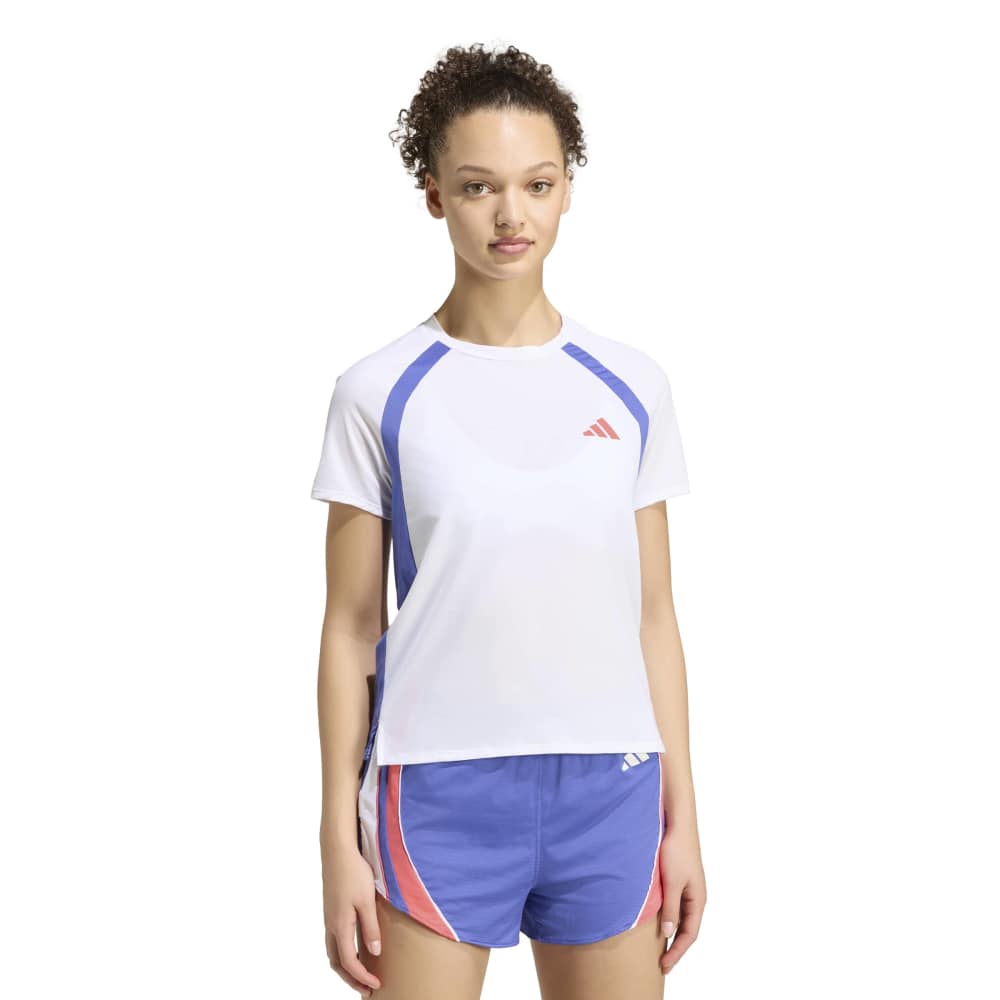 Adidas Adizero Archive T-skjorte Dame Hvit/Blå