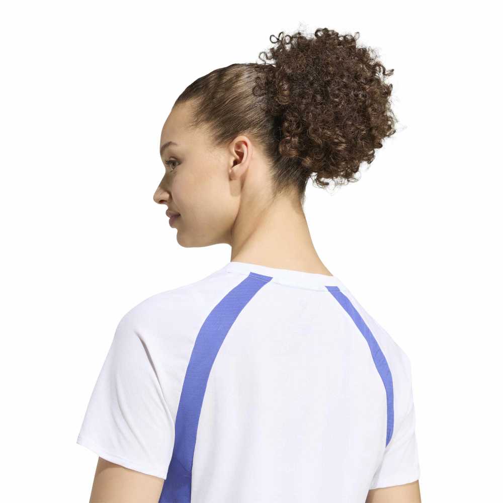 Adidas Adizero Archive T-skjorte Dame Hvit/Blå
