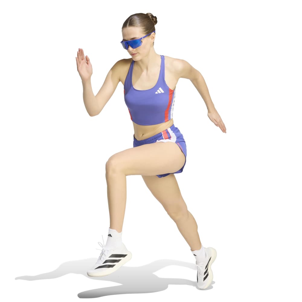 Adidas Adizero Archive Crop Top Dame Lilla/Rød