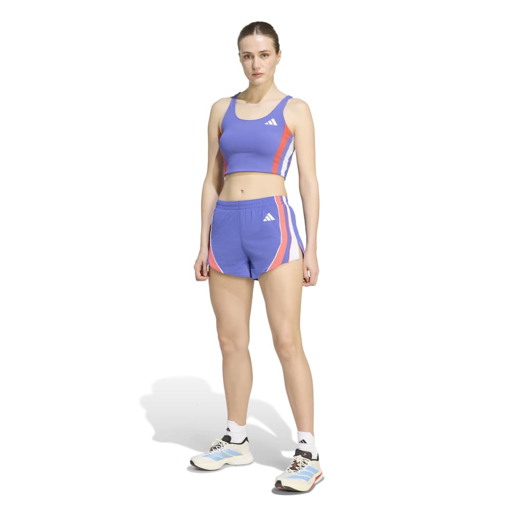 Adidas Adizero Archive Crop Top Dame Lilla/Rød