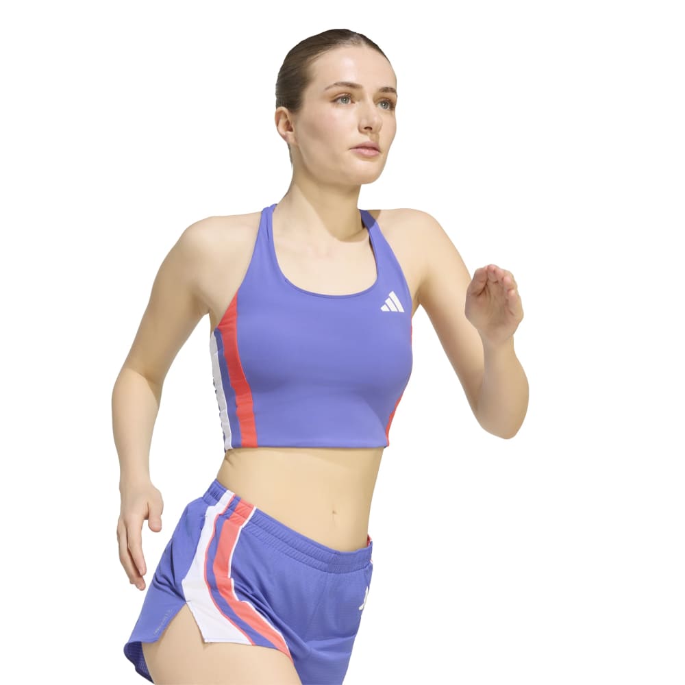 Adidas Adizero Archive Crop Top Dame Lilla/Rød