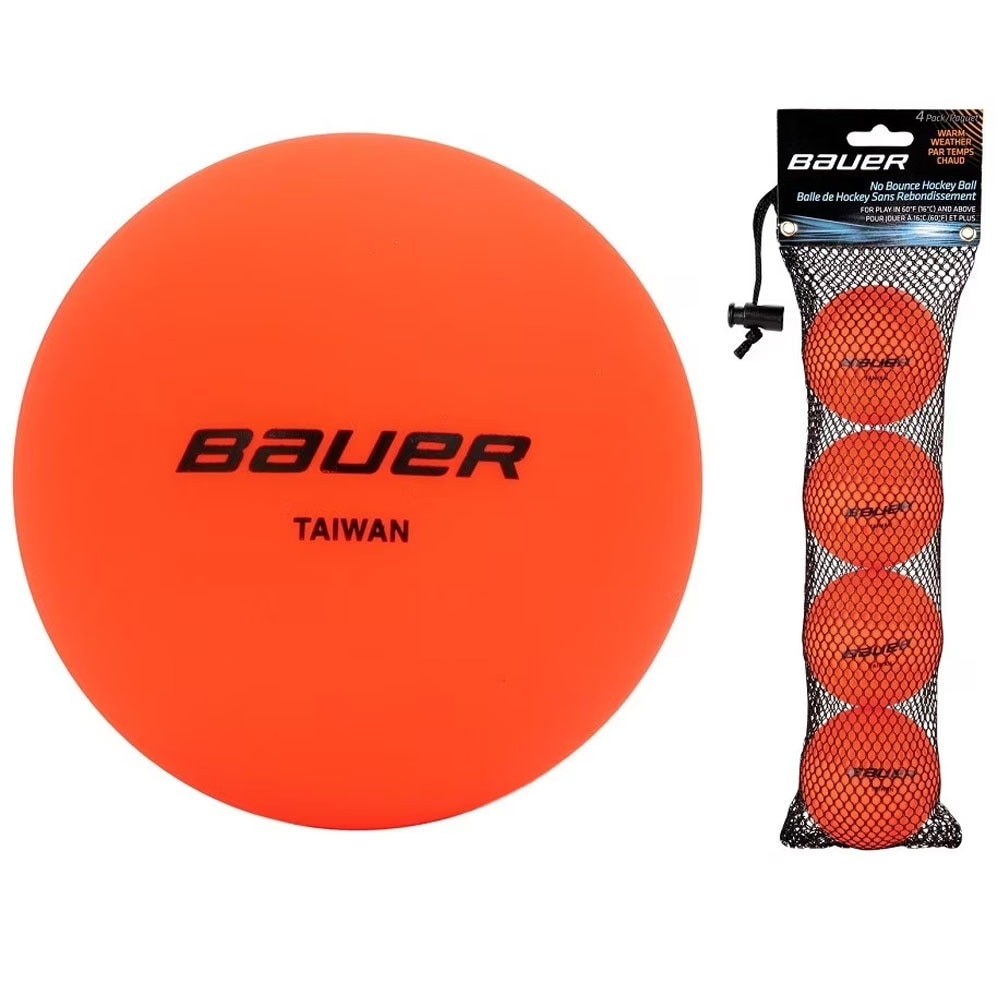 Bauer Streethockey Ball Oransje 4-pack