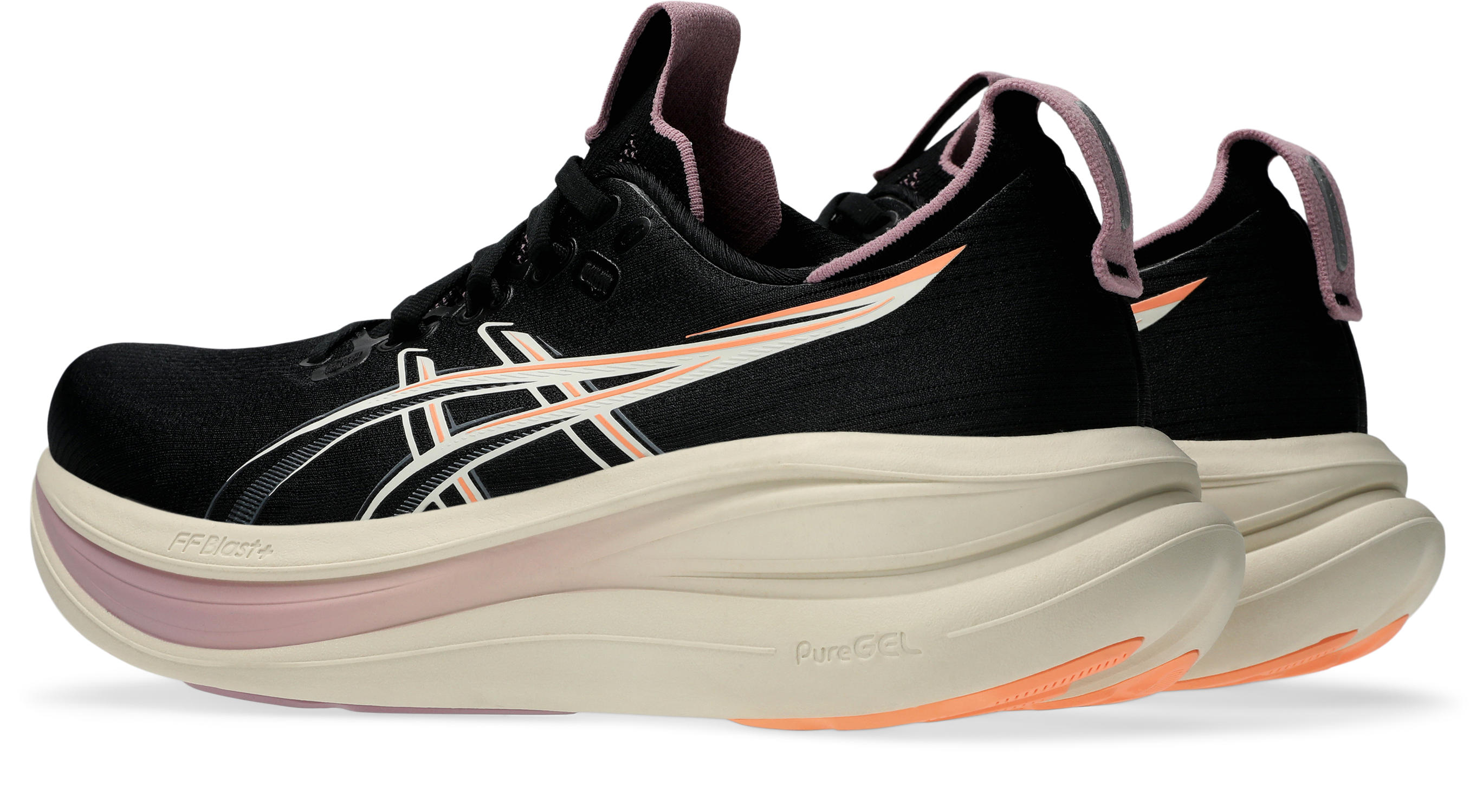 Asics Gel-Nimbus 28 Løpesko Dame Sort/Beige