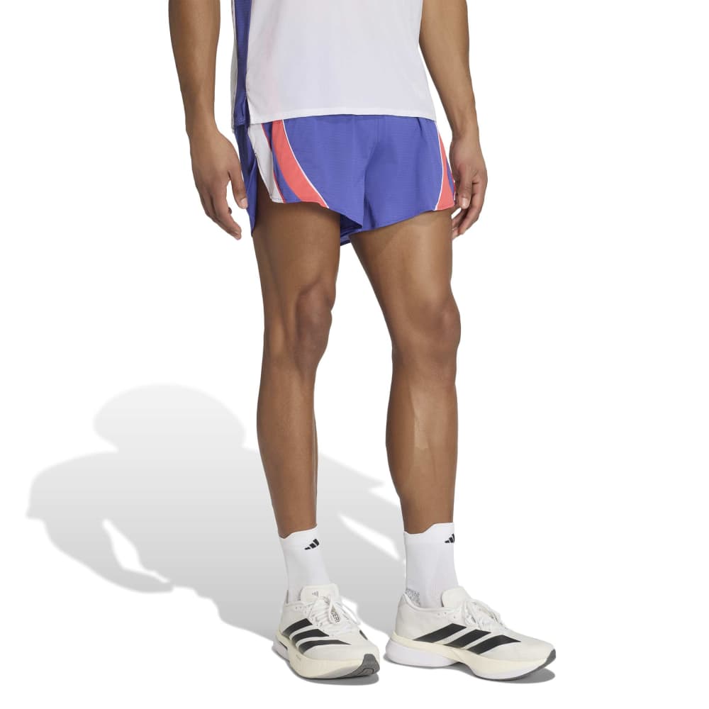 Adidas Adizero Løpeshorts Herre Blå/Hvit/Rød