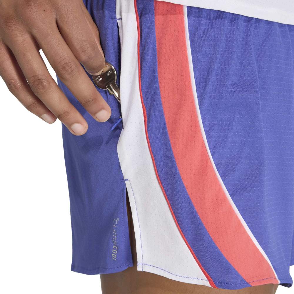 Adidas Adizero Løpeshorts Herre Blå/Hvit/Rød