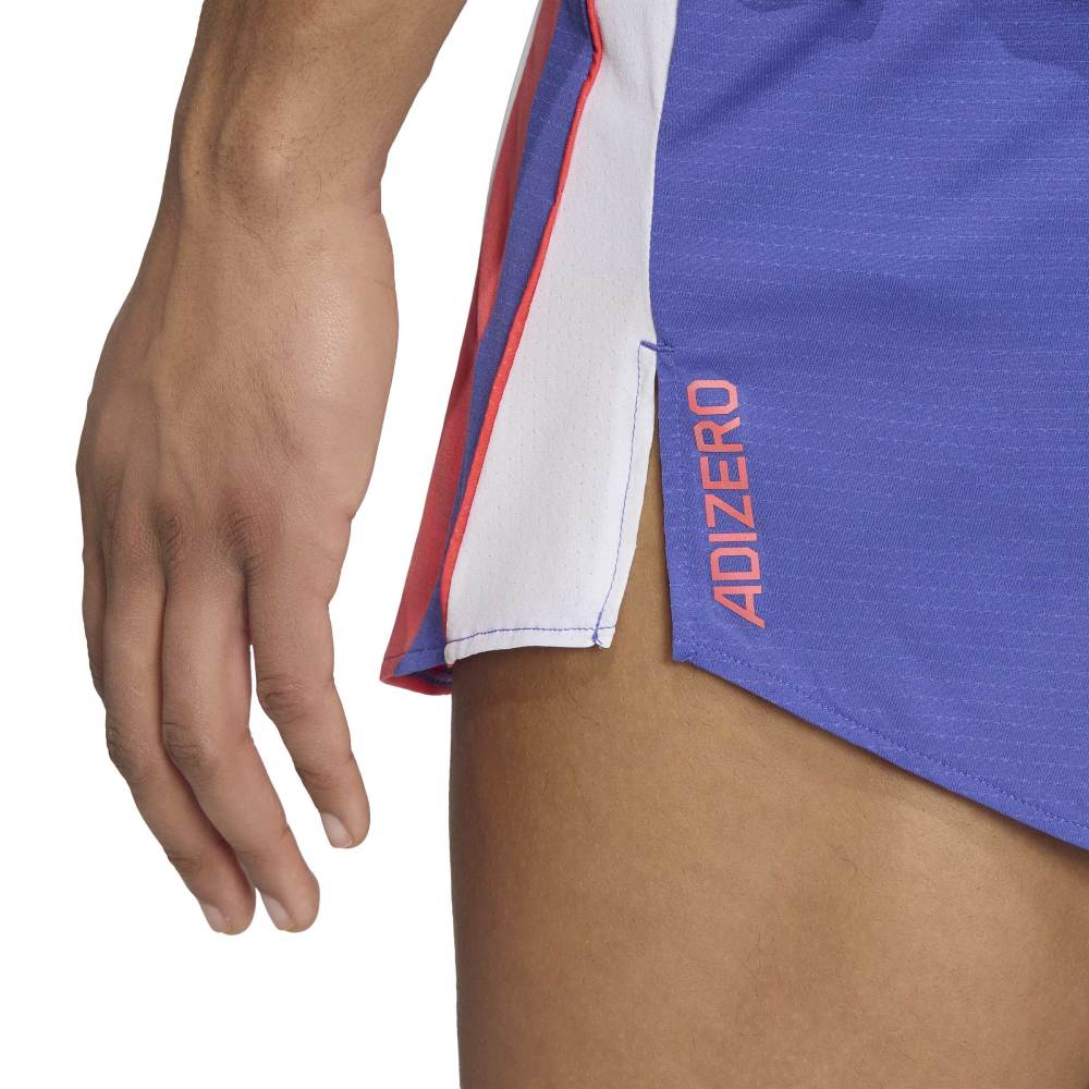 Adidas Adizero Løpeshorts Herre Blå/Hvit/Rød