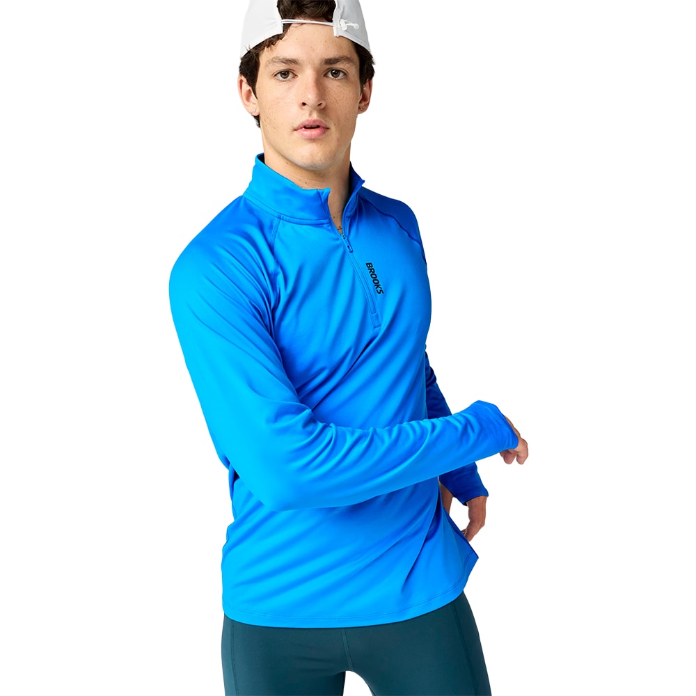 Brooks Dash 1/4 Zip 3.0 Langermet Trøye Herre Blå