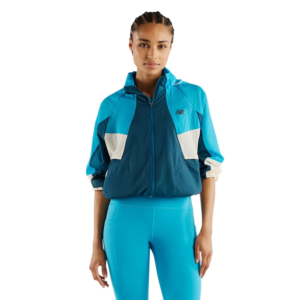New Balance RC Løpejakke Dame Blå/Hvit
