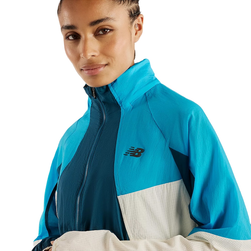 New Balance RC Løpejakke Dame Blå/Hvit
