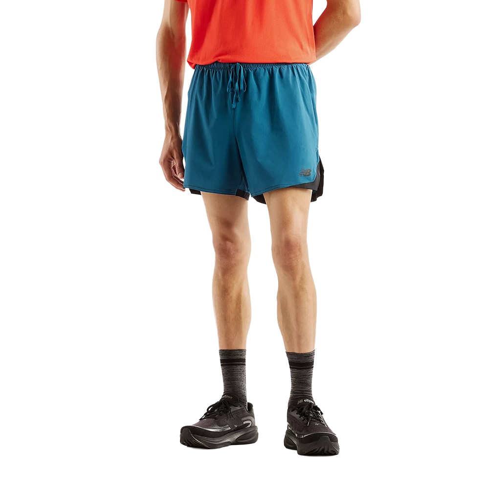 New Balance RC Essential 5" Løpeshorts Herre Turkis