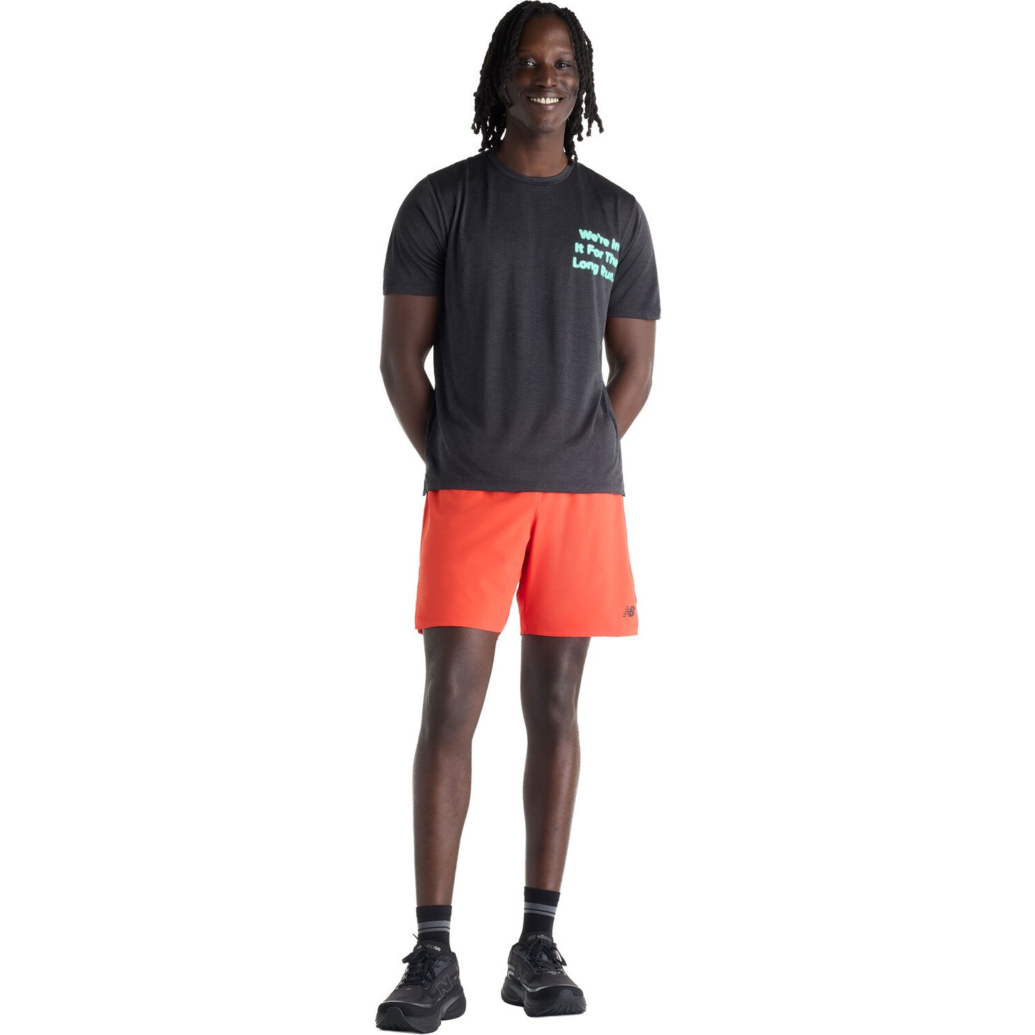 New Balance RC Essential Graphic T-skjorte Herre Sort