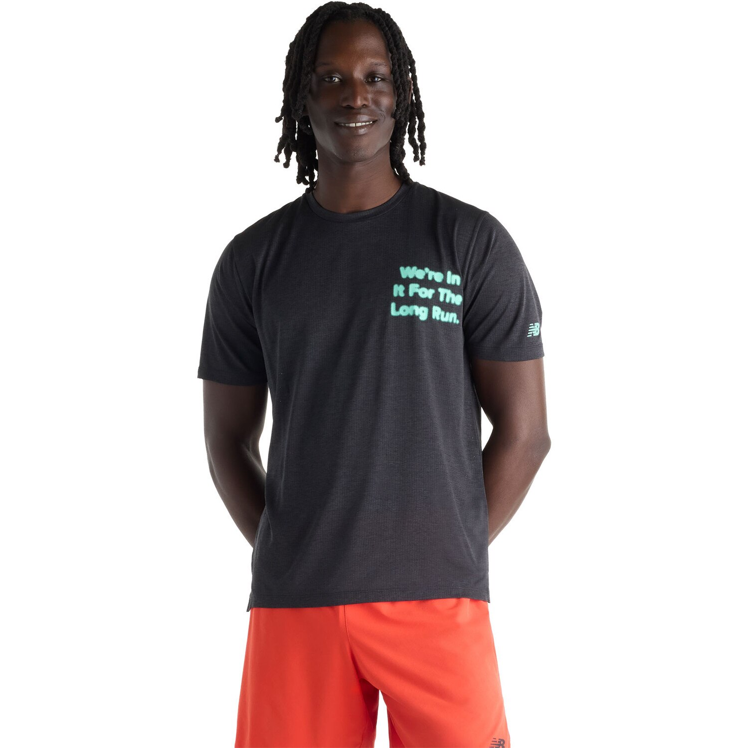 New Balance RC Essential Graphic T-skjorte Herre Sort