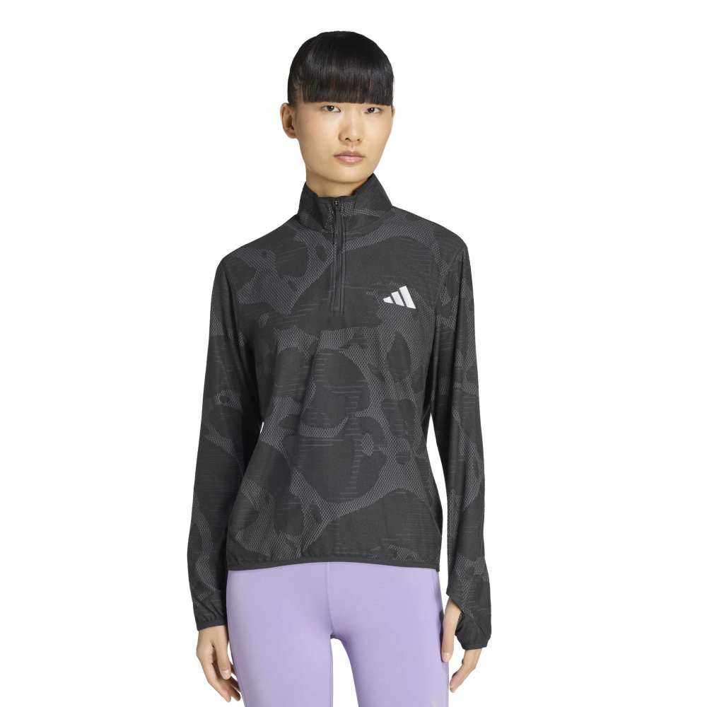 Adidas adi365 Half-Zip Langermet Trøye Dame Sort/Grå