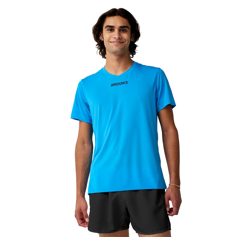 Brooks Dash Cooling Short Sleeve T-skjorte Herre Blå