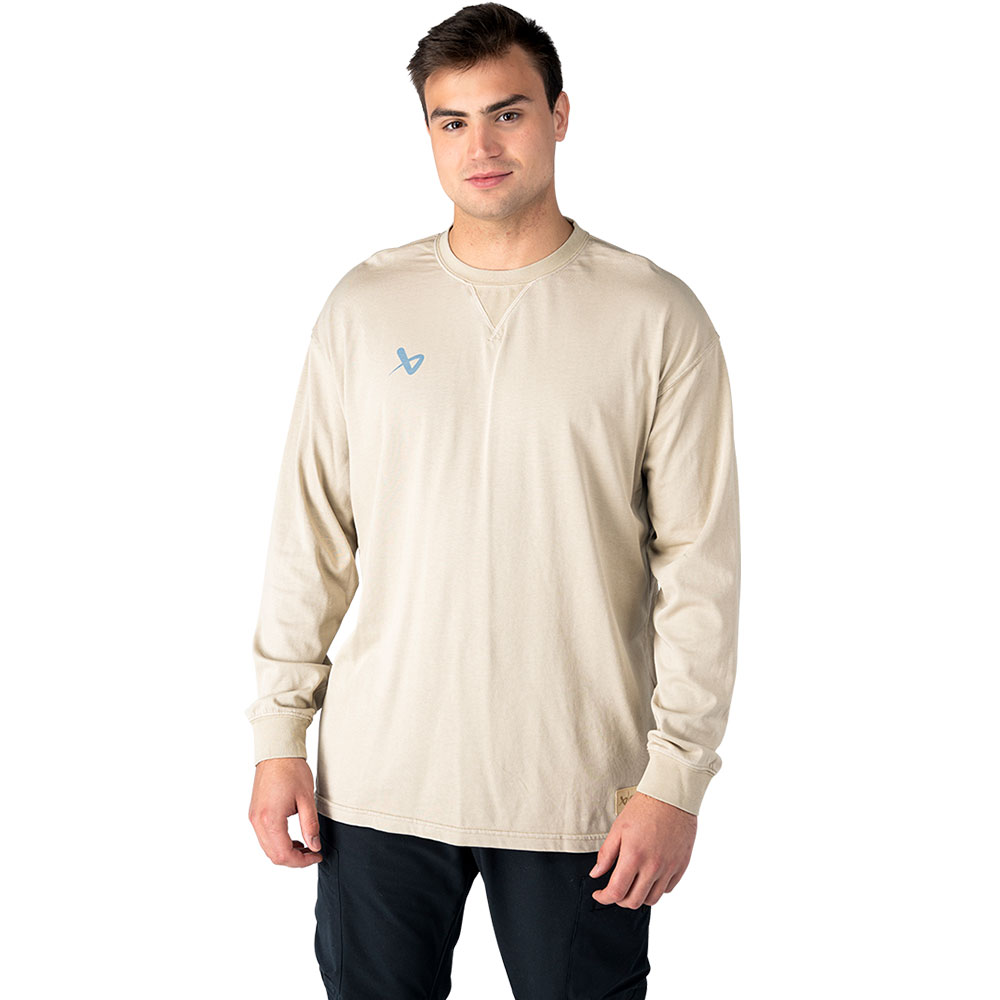 Bauer Mountain Langermet T-skjorte Beige