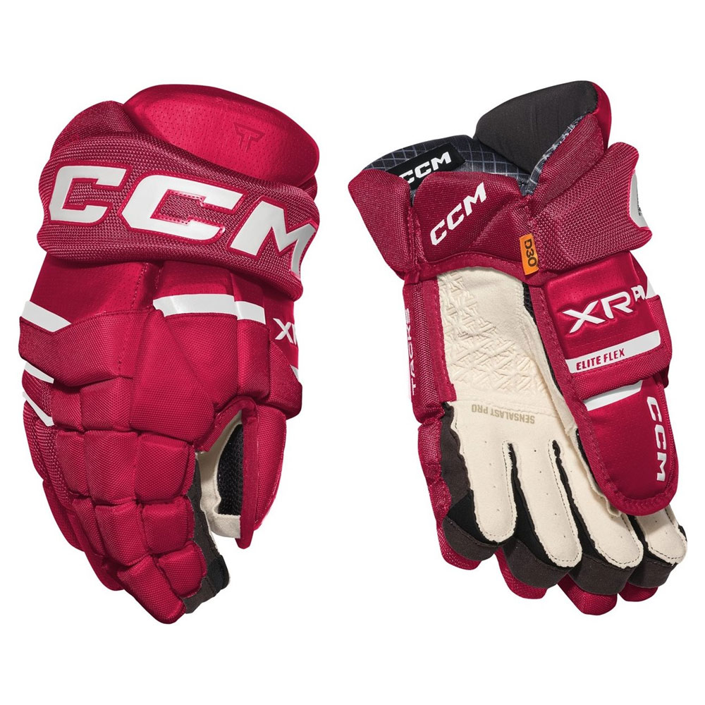 Ccm Tacks XR PRO Junior Hockeyhanske Rød