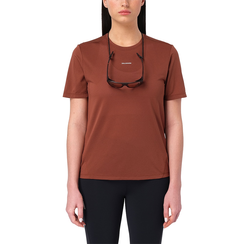 Salomon Shakeout Core T-skjorte Dame Brun