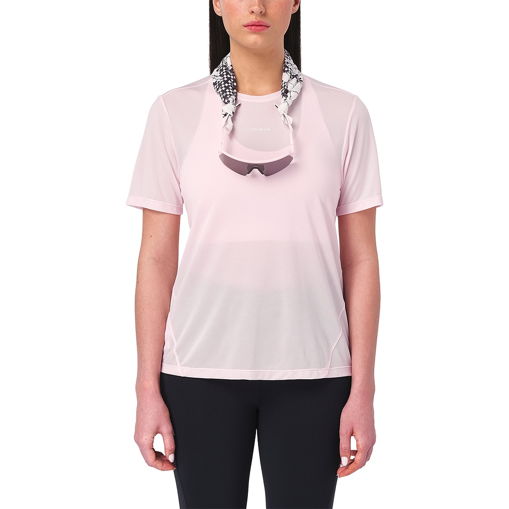 Salomon Shakeout Core T-skjorte Dame Rosa