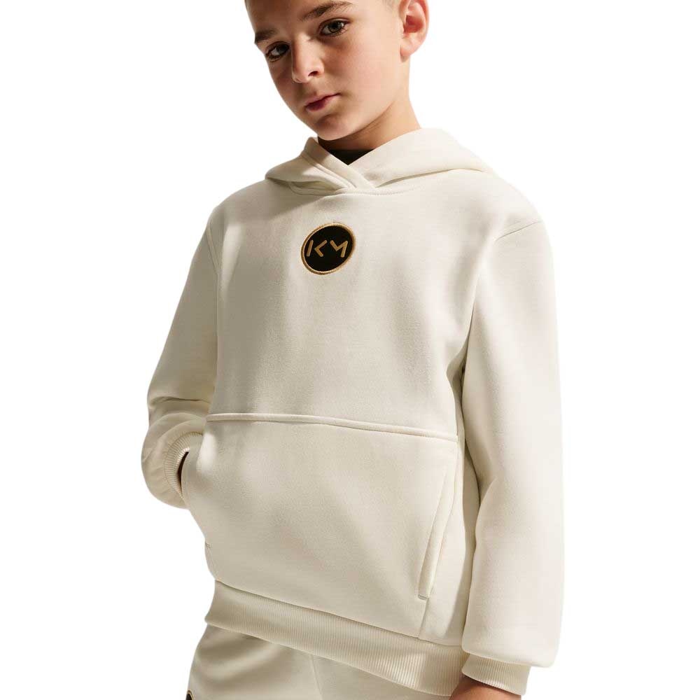 Nike Mbappé Club Fleece Hettegenser Barn Beige/Gull