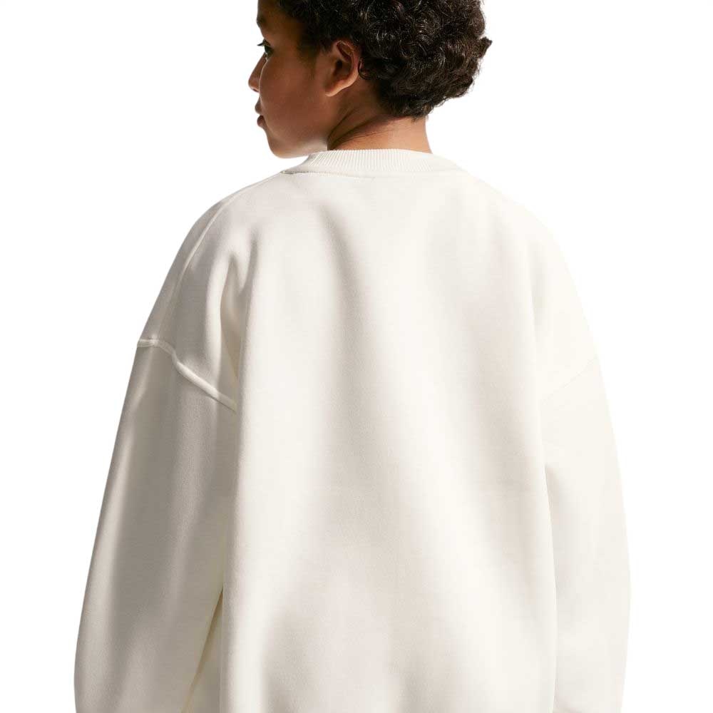 Nike Mbappé Club Fleece Crew Genser Barn Beige/Gull