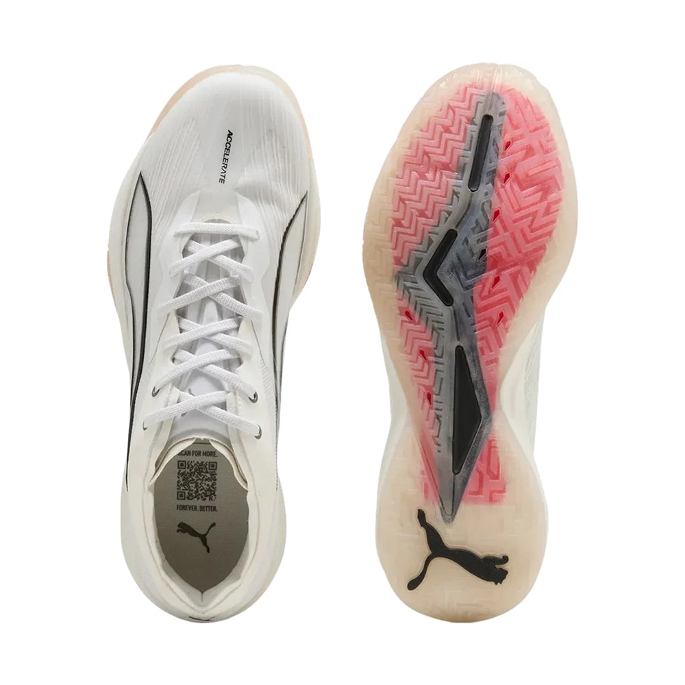 Puma Accelerate Nitro SQD 5 Håndballsko Dame Hvit/Sort