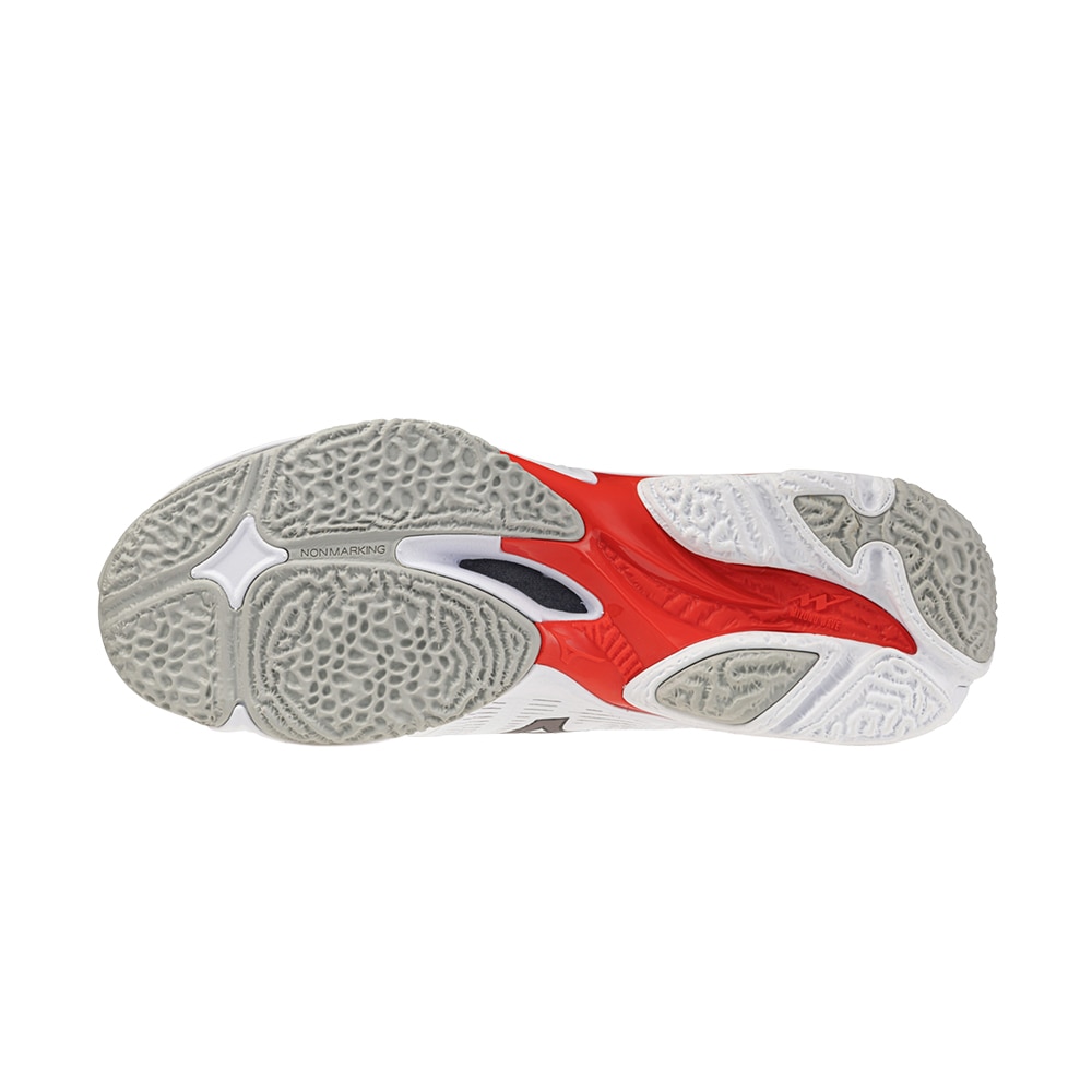 Mizuno Wave Lightning Elite Håndballsko Hvit/Grå/Rød