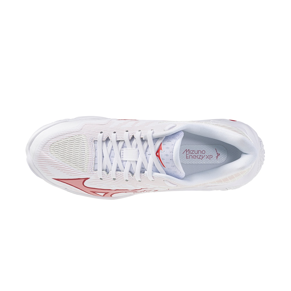 Mizuno Wave Lightning Elite Håndballsko Dame Hvit/Rød