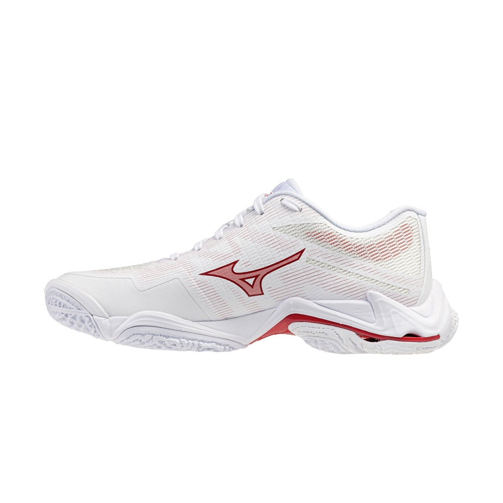 Mizuno Wave Lightning Elite Håndballsko Dame Hvit/Rød