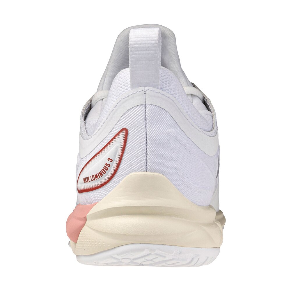 Mizuno Wave Luminous 3 Håndballsko Dame Hvit/Beige/Rød