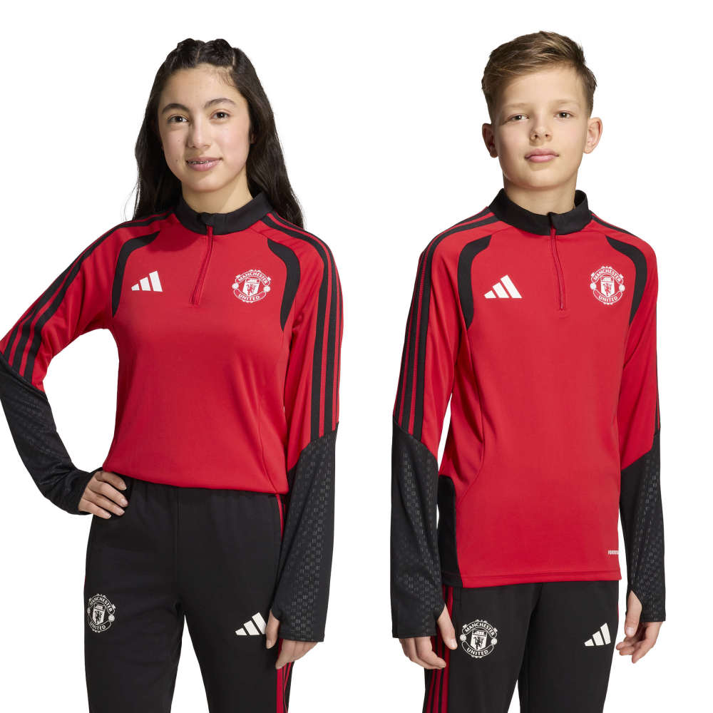 Adidas Manchester United Tiro Treningsgenser 26/27 Barn Rød/Sort