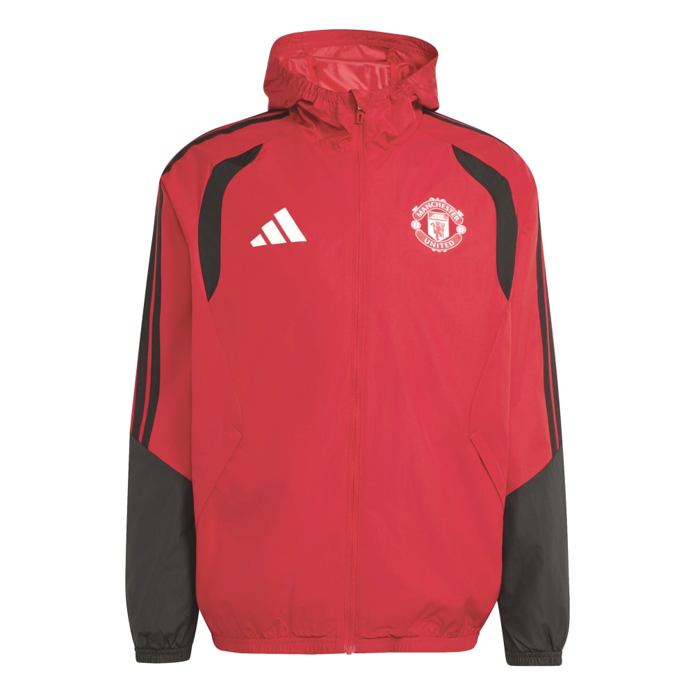 Adidas Manchester United Tiro Allværsjakke 26/27 Rød/Sort