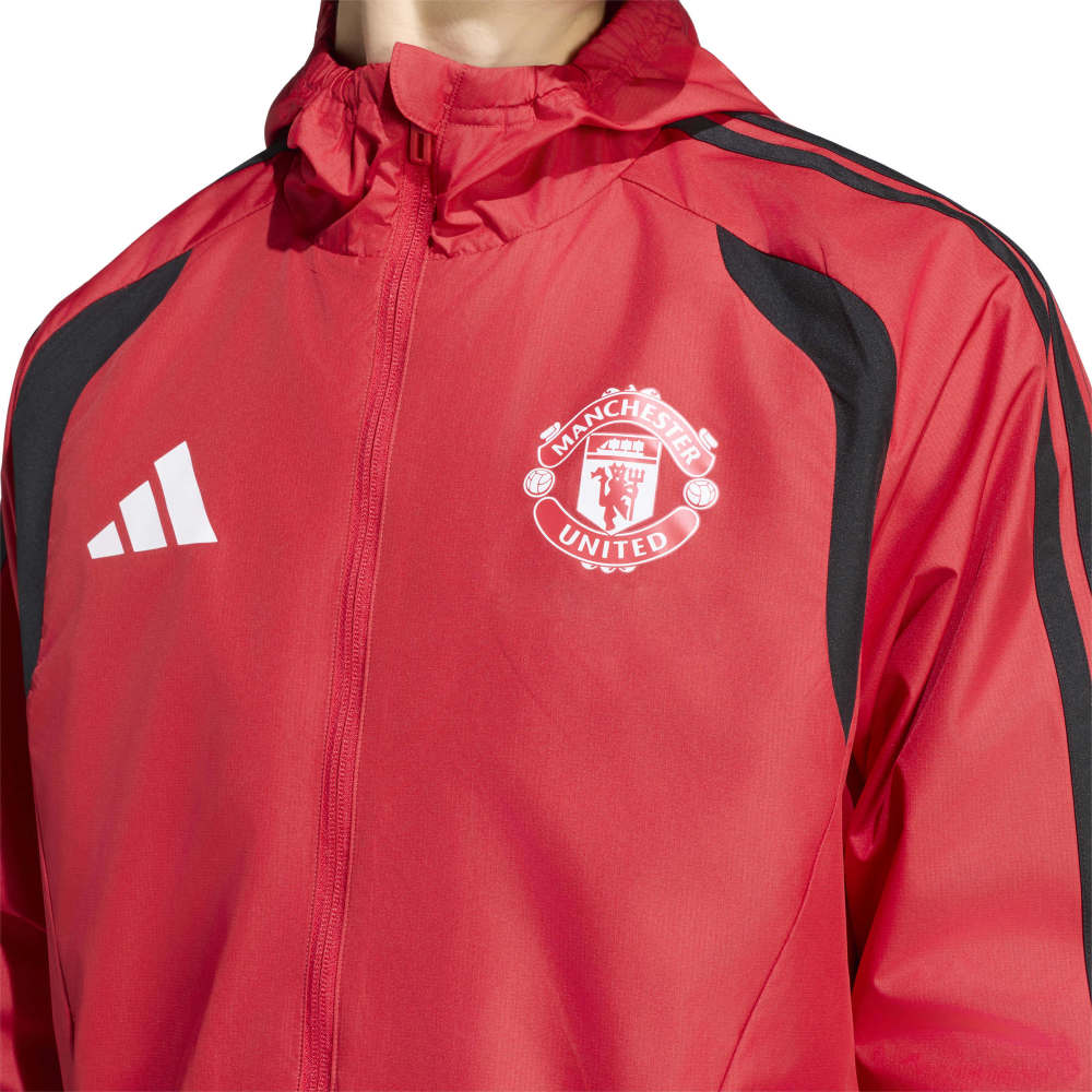 Adidas Manchester United Tiro Allværsjakke 26/27 Rød/Sort