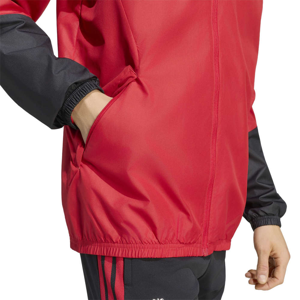 Adidas Manchester United Tiro Allværsjakke 26/27 Rød/Sort